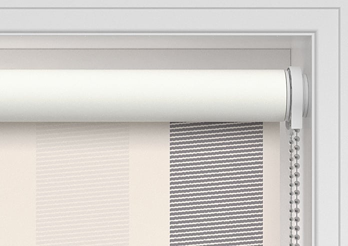 Cowes Stripe (Blackout), Grey Mist - Twist&Fit Roller Blind - Image 10